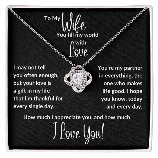 Wife | Love is a gift |  Love Knot Necklace