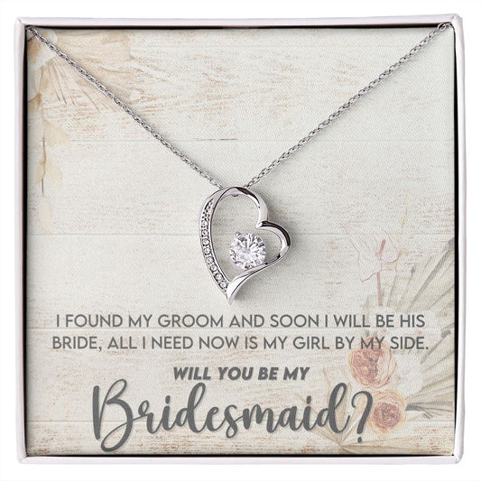 Bridesmaid Gift | Wedding Day Gift, Gift from Bride, Bride to be, Best Friend | Forever Love Necklace